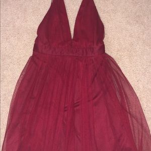maroon homecoming dress